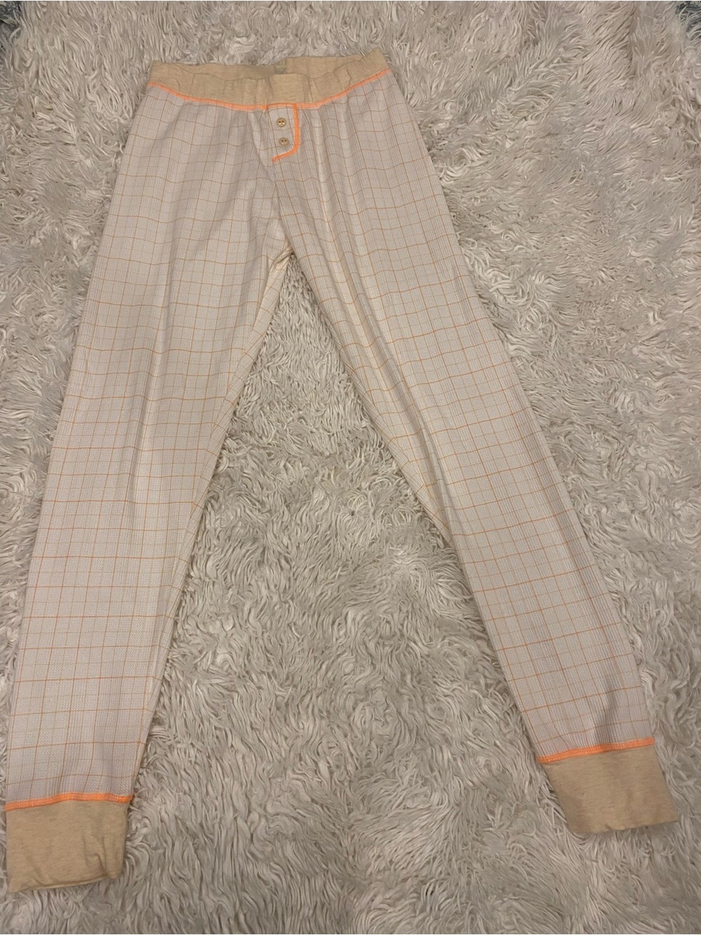Free People Chill Evening Knit Ivory Combo Pajama Loungewear Pants Small